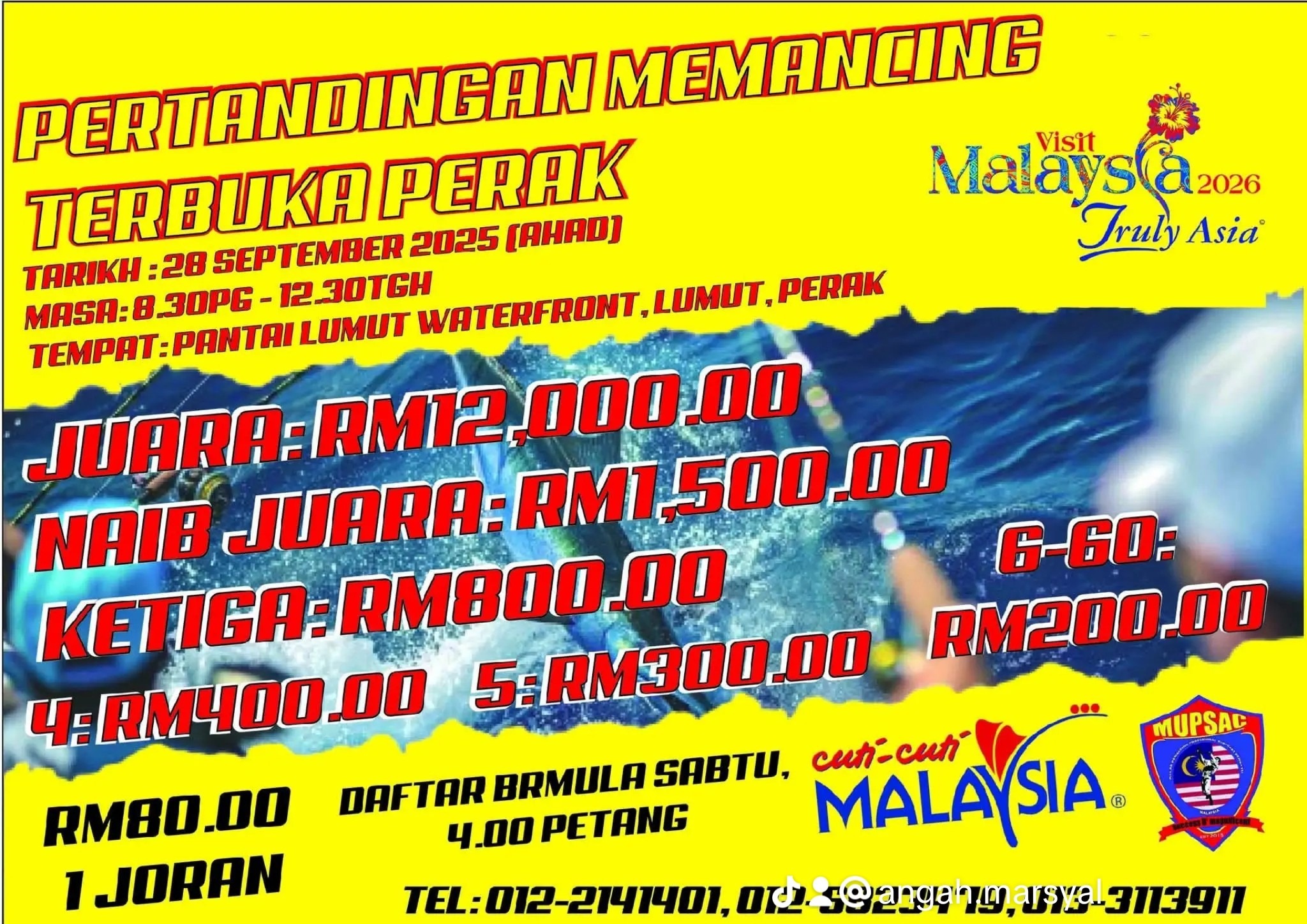 Pertandingan Memancing Terbuka Perak @ Pantai Lumut Waterfront 2026