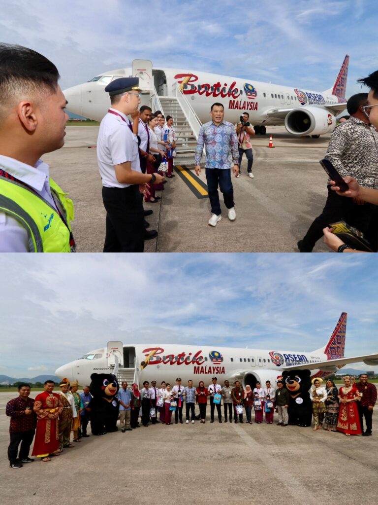 Sultan Azlan Shah Airport welcomed the arrival of Batik Air’s inaugural flight from Singapore today