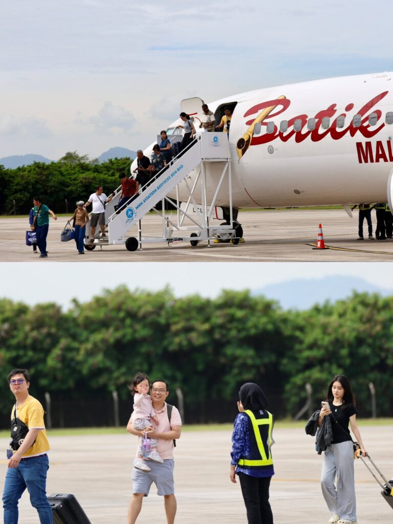 Sultan Azlan Shah Airport welcomed the arrival of Batik Air’s inaugural flight from Singapore today