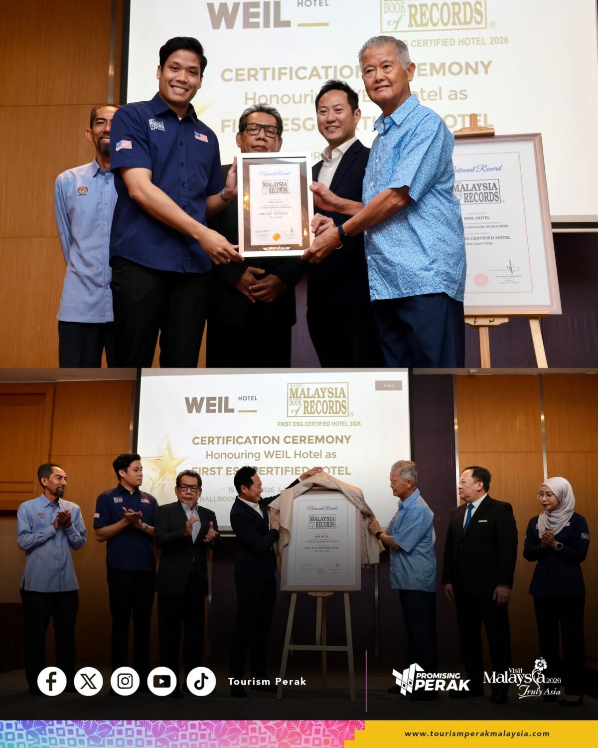 WEIL Hotel has officially made history after being recognised by the Malaysia Book of Records as the country’s first ESG-certified hotel.