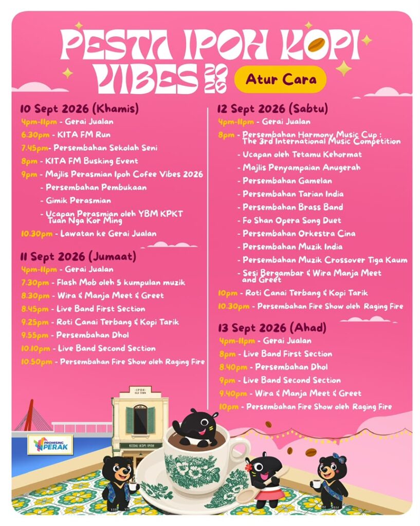 Pesta Ipoh Kopi Vibes 2026 - Aturcara